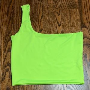Neon green crop top